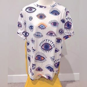SHEIN 0XL Eye Collage Tee